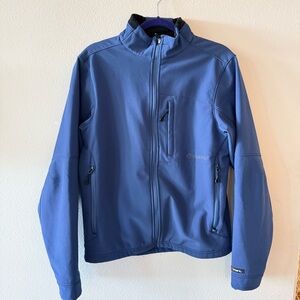 Men's Blue Softshell cross country nordic Ski Jacket